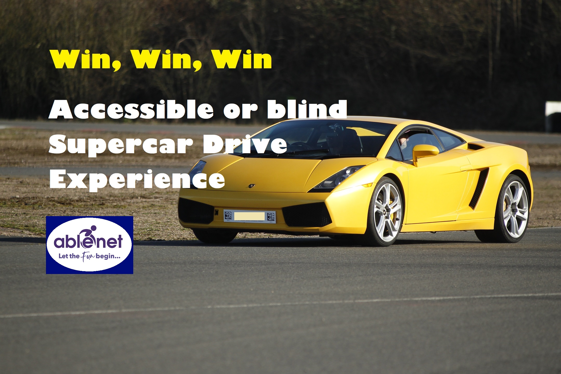 Accessible or blind Supercar Drive Experience